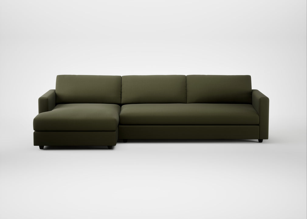 Nimbus II Left Hand Facing Chaise Corner Sofa Smart Cotton Linen Myrtle