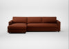 Nimbus II Left Hand Facing Chaise Corner Sofa Smart Cotton Linen Rust