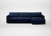 Nimbus II Right Hand Facing Chaise Corner Sofa Smart Cotton Linen Indigo