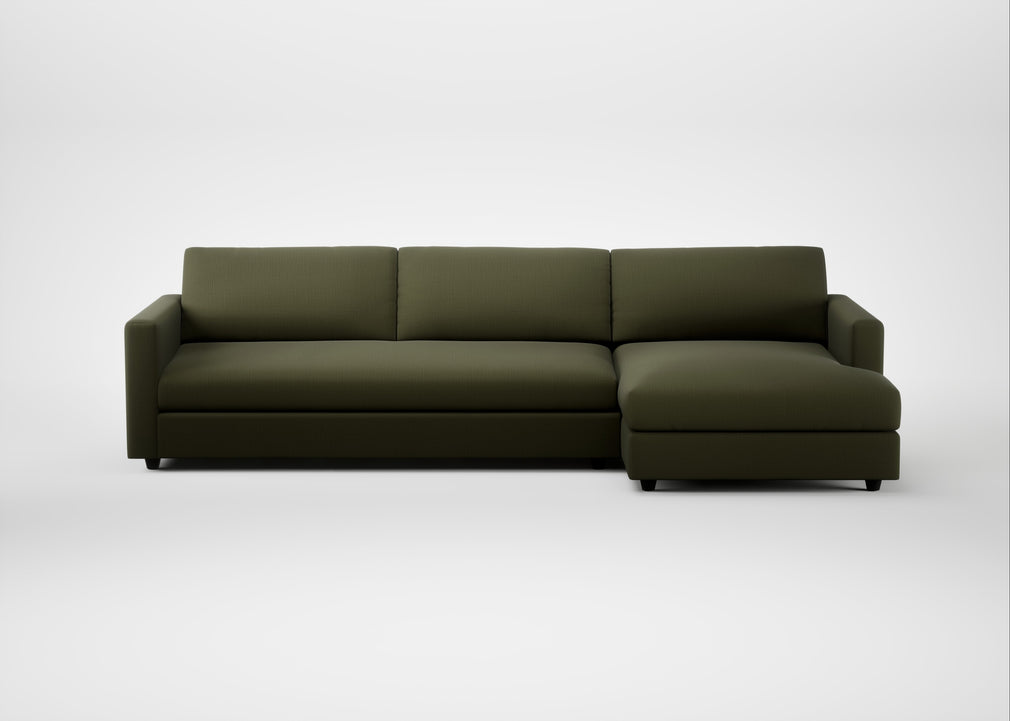 Nimbus II Right Hand Facing Chaise Corner Sofa Smart Cotton Linen Myrtle