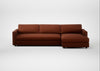Nimbus II Right Hand Facing Chaise Corner Sofa Smart Cotton Linen Rust