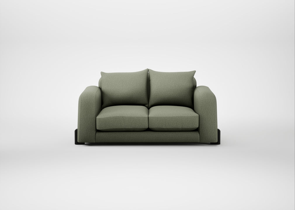 Nuvola 2 Seater Sofa Capelo Linen-Cotton Sage / Black