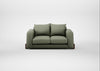 Nuvola 2 Seater Sofa Capelo Linen-Cotton Sage / Walnut Stained