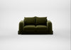 Nuvola 2 Seater Sofa Cotton Velvet Evergreen / Black