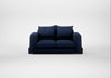 Nuvola 2 Seater Sofa Smart Cotton Linen Indigo / Black