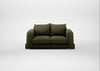 Nuvola 2 Seater Sofa Smart Cotton Linen Myrtle / Black