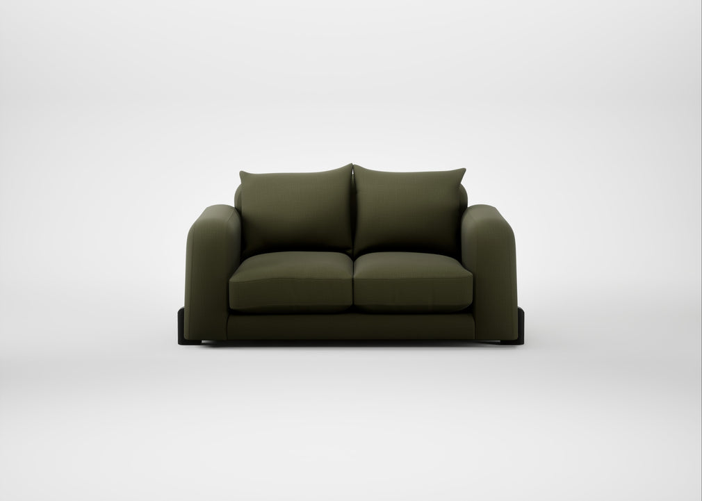 Nuvola 2 Seater Sofa Smart Cotton Linen Myrtle / Black