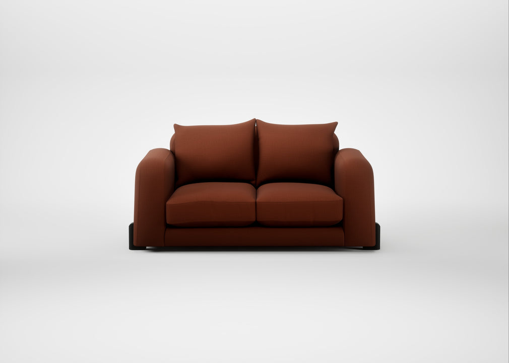 Nuvola 2 Seater Sofa Smart Cotton Linen Rust / Black