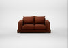 Nuvola 2 Seater Sofa Smart Cotton Linen Rust / Walnut Stained