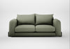Nuvola 3 Seater Sofa Capelo Linen-Cotton Sage / Black