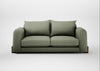 Nuvola 3 Seater Sofa Capelo Linen-Cotton Sage / Walnut Stained