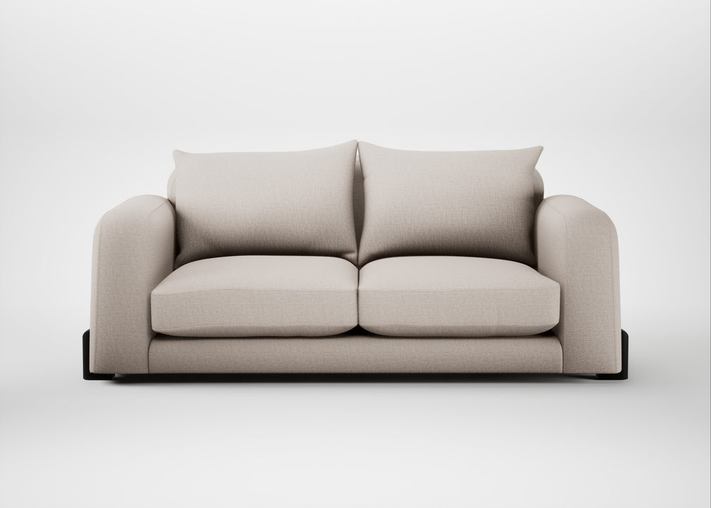 Nuvola 3 Seater Sofa Capelo Linen-Cotton Sesame / Black