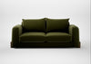 Nuvola 3 Seater Sofa Cotton Velvet Evergreen / Walnut Stained