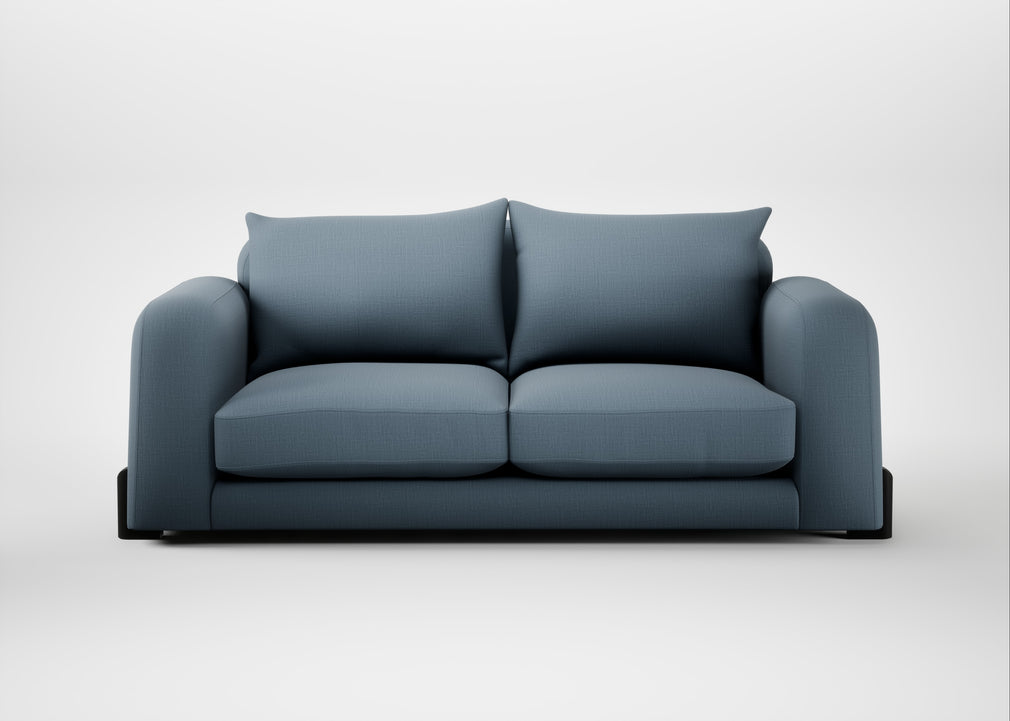 Nuvola 3 Seater Sofa Smart Cotton Linen Celestial / Black