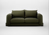 Nuvola 3 Seater Sofa Smart Cotton Linen Myrtle / Black