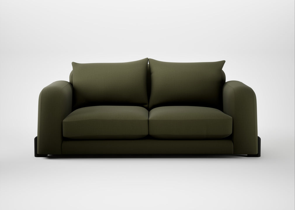 Nuvola 3 Seater Sofa Smart Cotton Linen Myrtle / Black