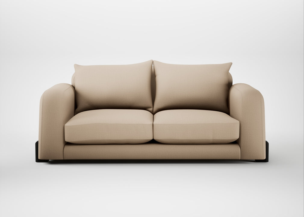 Nuvola 3 Seater Sofa Smart Cotton Linen Rice / Black