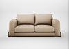 Nuvola 3 Seater Sofa Smart Cotton Linen Rice / Walnut Stained