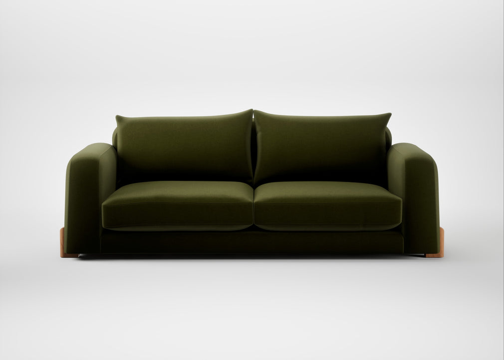 Nuvola 4 Seater Sofa Cotton Velvet Evergreen / Natural