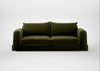 Nuvola 4 Seater Sofa Cotton Velvet Evergreen / Walnut Stained