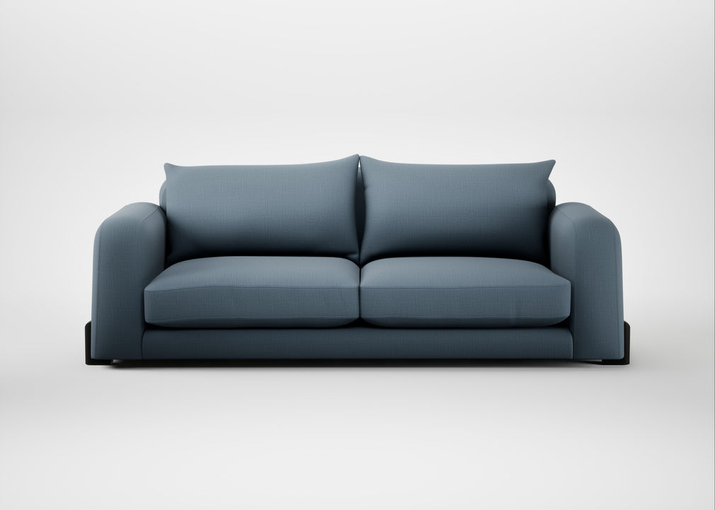 Nuvola 4 Seater Sofa Smart Cotton Linen Celestial / Black