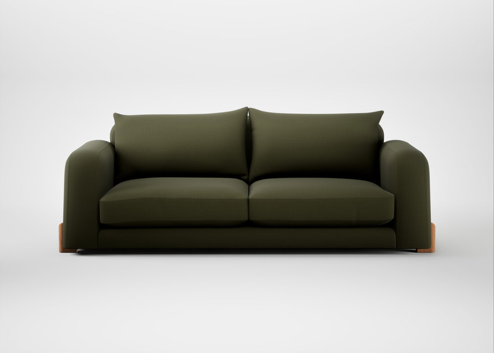 Nuvola 4 Seater Sofa Smart Cotton Linen Myrtle / Natural