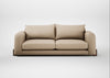 Nuvola 4 Seater Sofa Smart Cotton Linen Rice / Walnut Stained