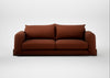 Nuvola 4 Seater Sofa Smart Cotton Linen Rust / Walnut Stained