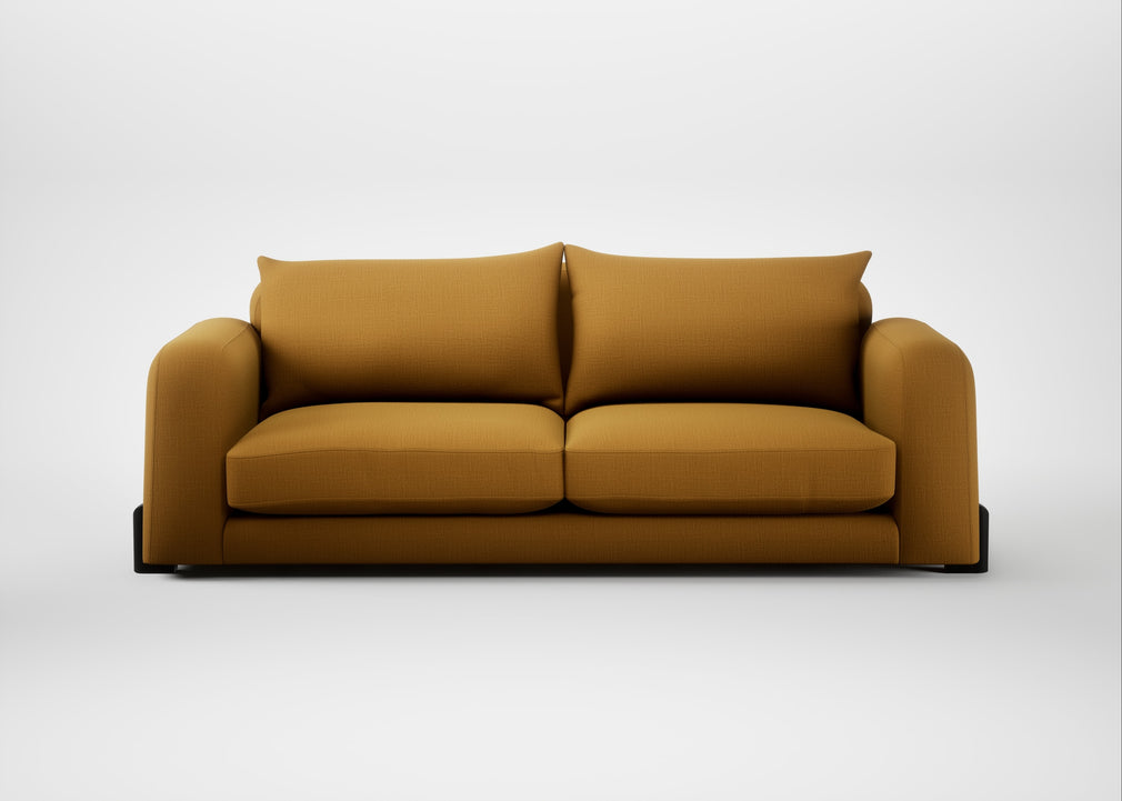 Nuvola 4 Seater Sofa Smart Cotton Linen Sahara / Black