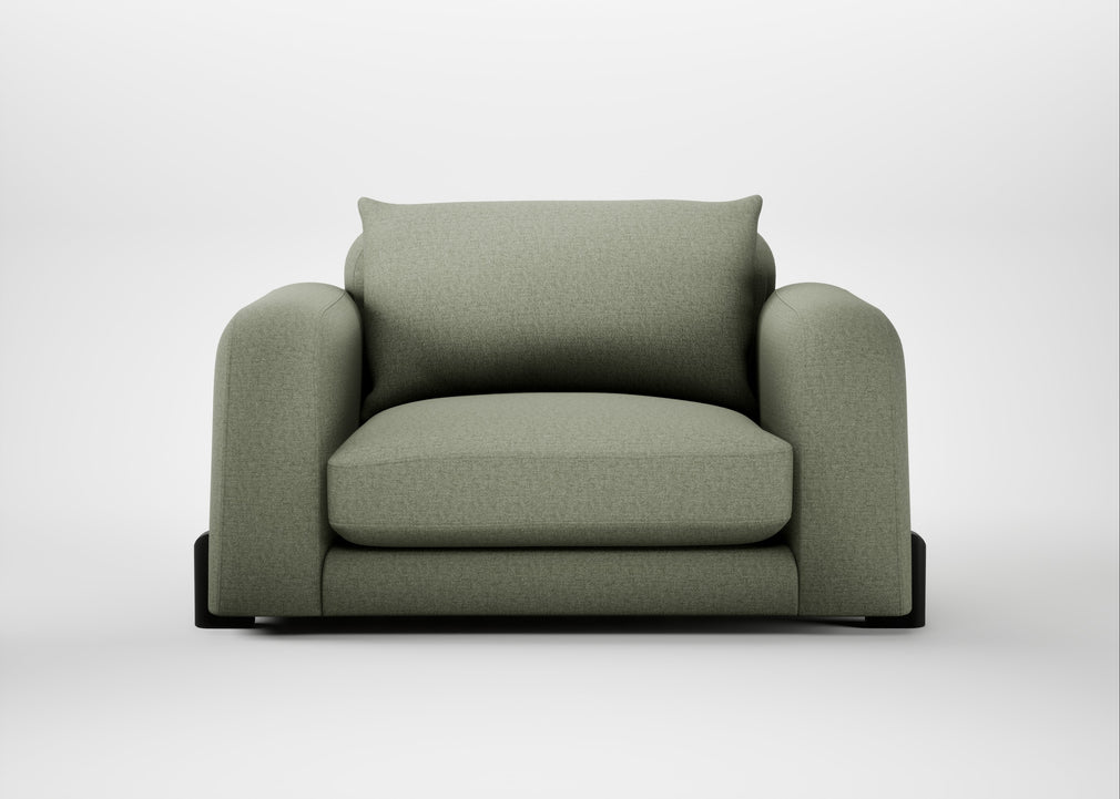 Nuvola Loveseat Capelo Linen-Cotton Sage / Black