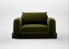 Nuvola Loveseat Cotton Velvet Evergreen / Black