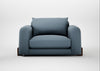 Nuvola Loveseat Smart Cotton Linen Celestial / Walnut Stained