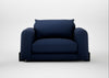 Nuvola Loveseat Smart Cotton Linen Indigo / Black