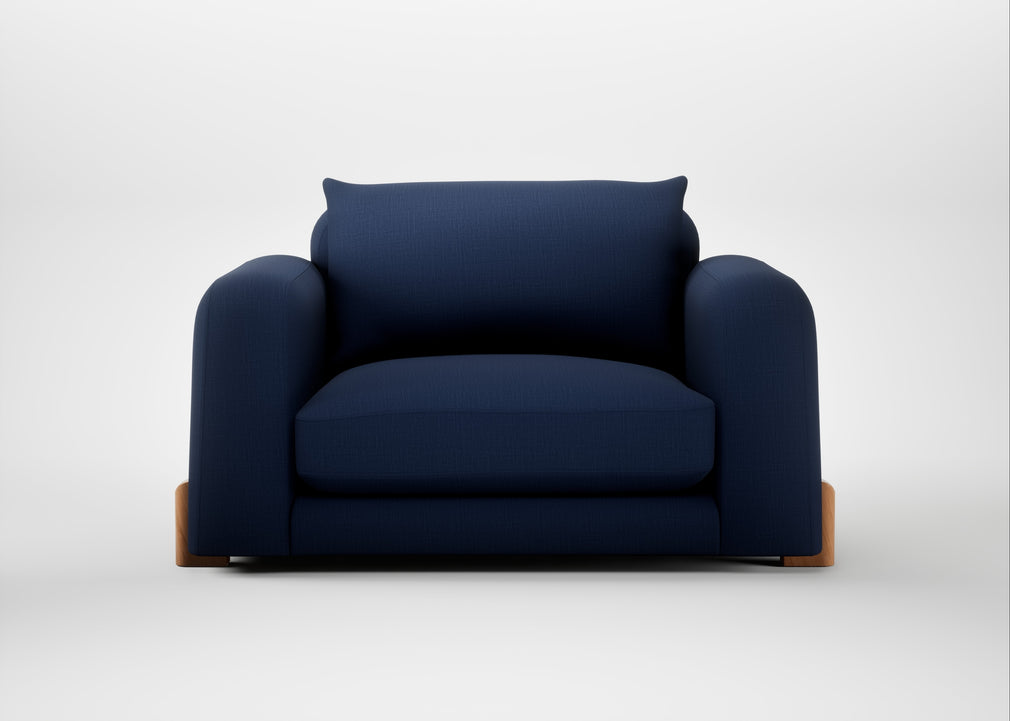 Nuvola Loveseat Smart Cotton Linen Indigo / Natural