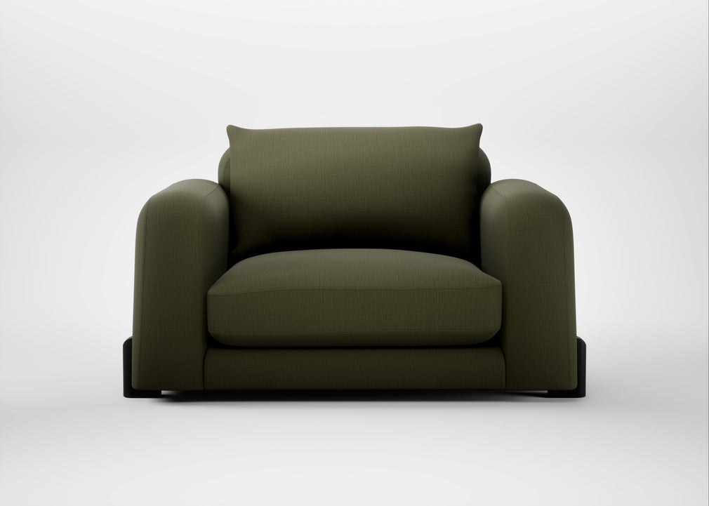Nuvola Loveseat Smart Cotton Linen Myrtle / Black