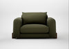 Nuvola Loveseat Smart Cotton Linen Myrtle / Walnut Stained