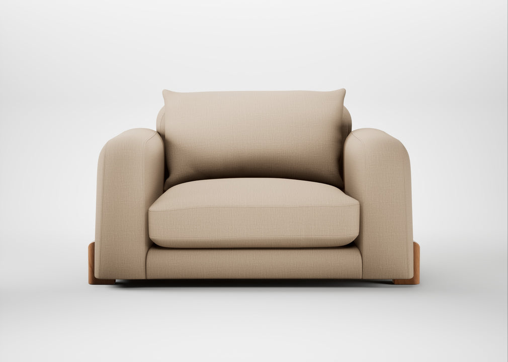Nuvola Loveseat Smart Cotton Linen Rice / Natural