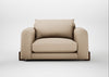 Nuvola Loveseat Smart Cotton Linen Rice / Walnut Stained