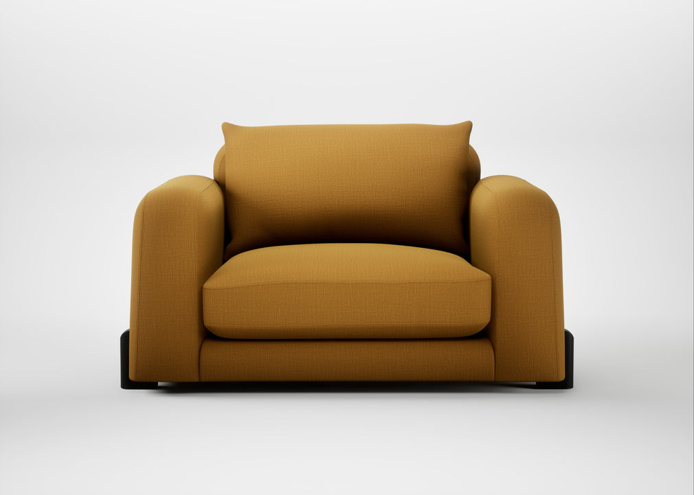 Nuvola Loveseat Smart Cotton Linen Sahara / Black