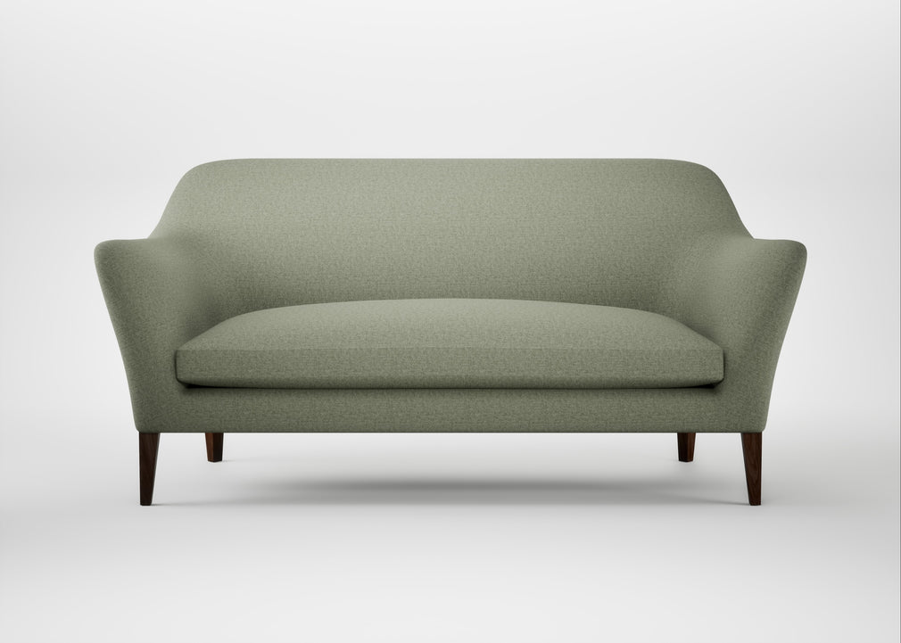 Wallis 3 Seater Sofa Capelo Linen-Cotton Sage / Walnut Stained