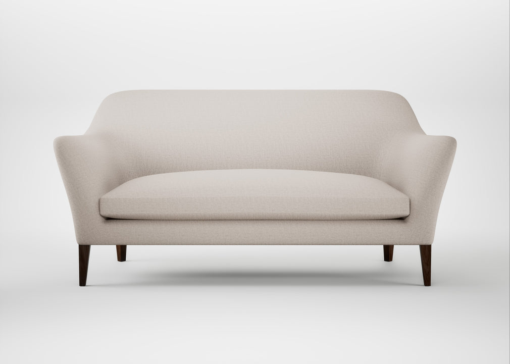 Wallis 3 Seater Sofa Capelo Linen-Cotton Sesame / Walnut Stained