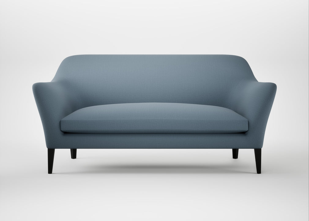 Wallis 3 Seater Sofa Smart Cotton Linen Celestial / Black