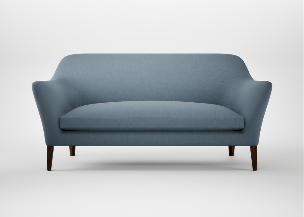 Wallis 3 Seater Sofa Smart Cotton Linen Celestial / Walnut Stained