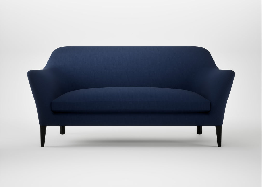Wallis 3 Seater Sofa Smart Cotton Linen Indigo / Black
