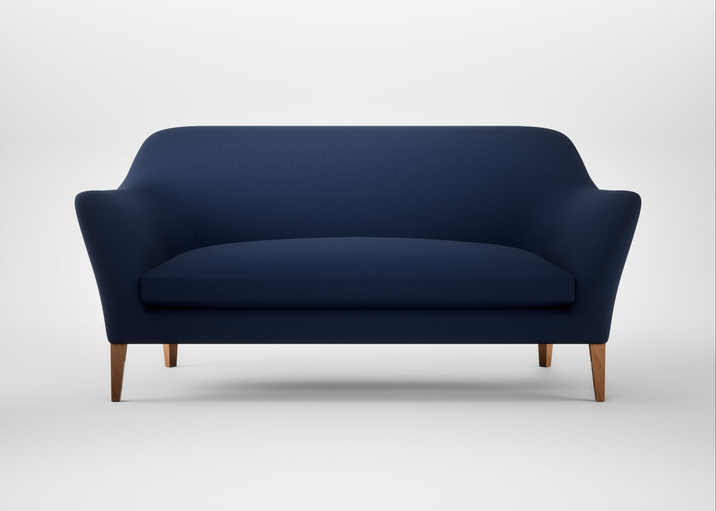 Wallis 3 Seater Sofa Smart Cotton Linen Indigo / Natural