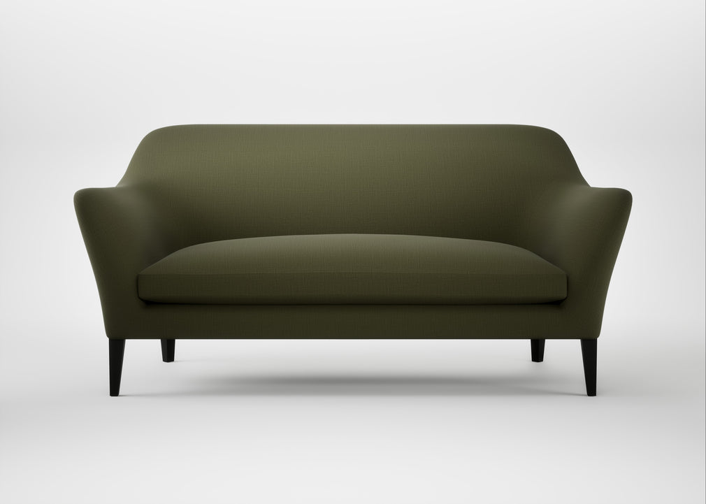 Wallis 3 Seater Sofa Smart Cotton Linen Myrtle / Black