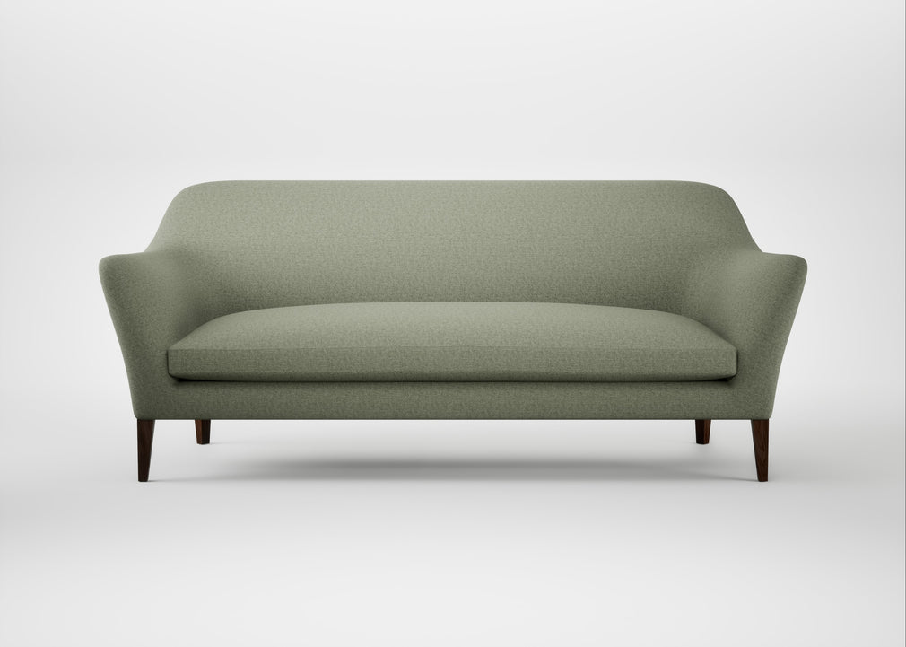 Wallis 4 Seater Sofa Capelo Linen-Cotton Sage / Walnut Stained