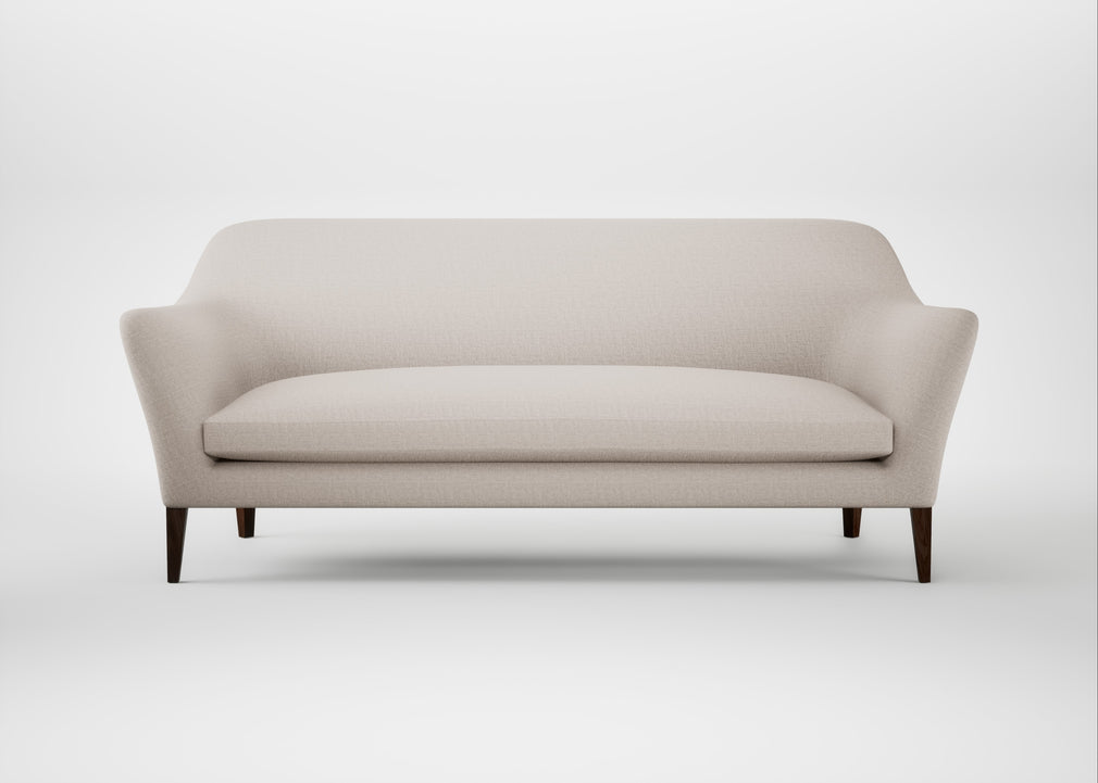 Wallis 4 Seater Sofa Capelo Linen-Cotton Sesame / Walnut Stained