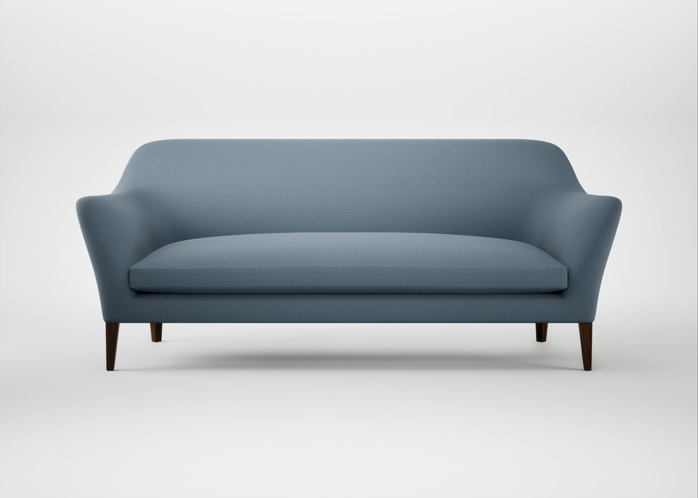 Wallis 4 Seater Sofa Smart Cotton Linen Celestial / Walnut Stained