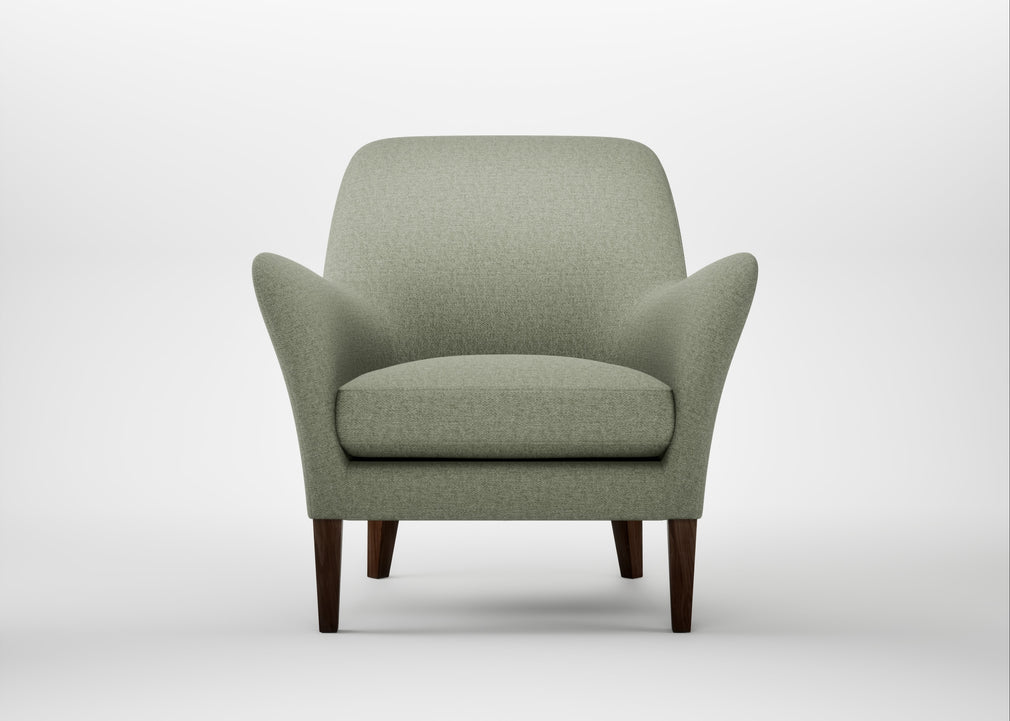 Wallis Armchair Capelo Linen-Cotton Sage / Walnut Stained